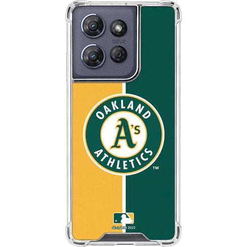 MLB Oakland Athletics Split Moto G Play 5G (2025) Clear Case